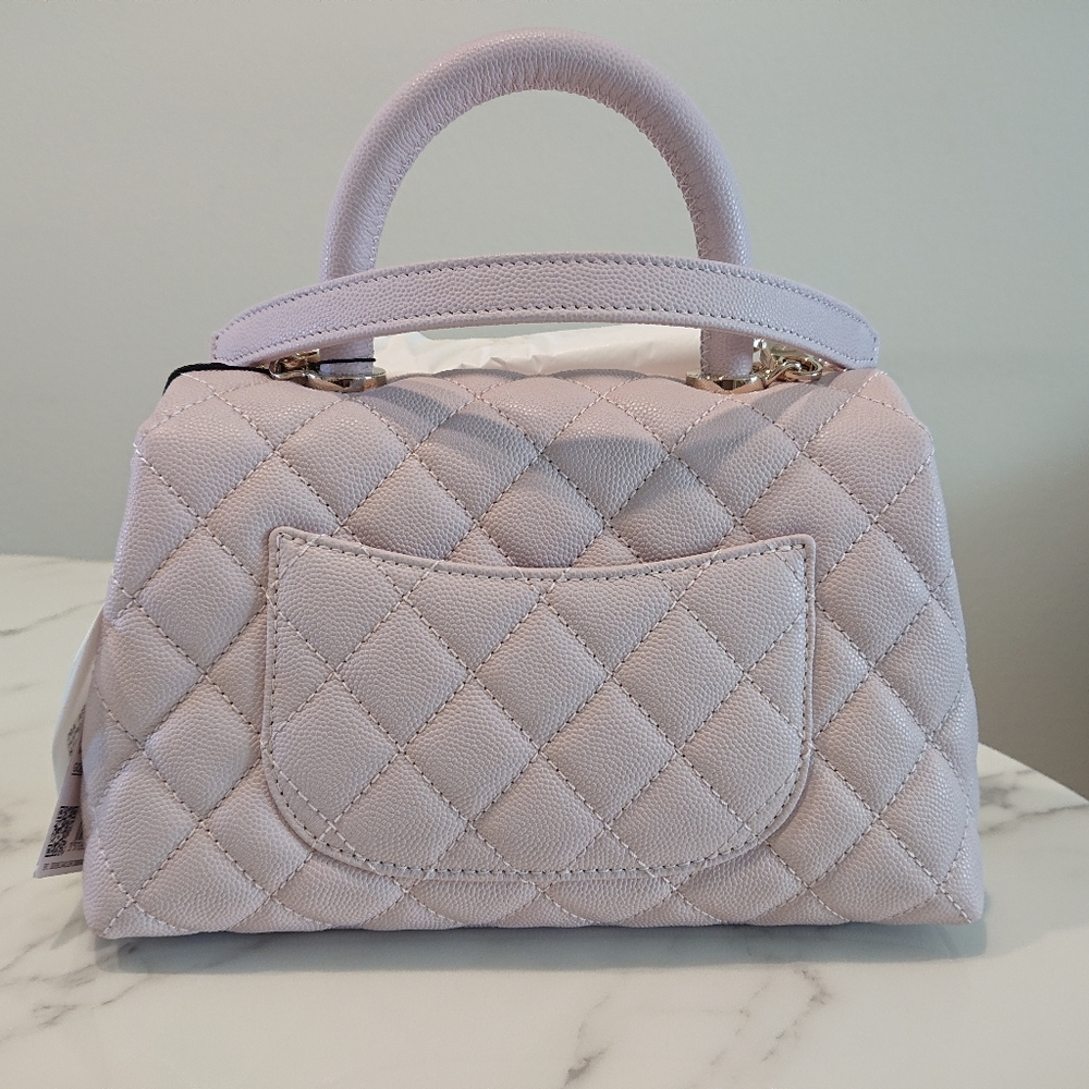 New CHANEL 20A Lilac Caviar Small Coco Handle GHW - Picture 2 of 7
